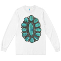 White Turquoise Gemstone Jewelry Long Sleeve Tee - LillyAllenDesigns