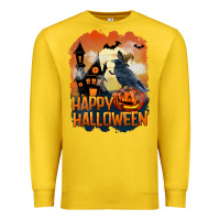 Lemon Happy Halloween With Crow Premium Sweatshirt - LillyAllenDesigns