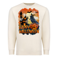 Sandshell Happy Halloween With Crow Premium Sweatshirt - LillyAllenDesigns