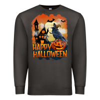 Smoke Happy Halloween With Crow Premium Sweatshirt - LillyAllenDesigns