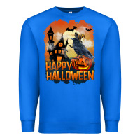 True Royal Happy Halloween With Crow Premium Sweatshirt - LillyAllenDesigns