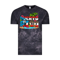 Cloud Black puerto rico and flowers with frog Vintage Tee - AdoDesignShop