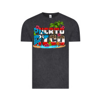 Vintage Black puerto rico and flowers with frog Vintage Tee - AdoDesignShop