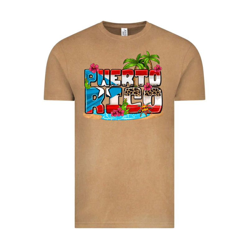 Puerto Rico And Flowers With Frog Vintage Tee by AdoDesignShop | Teevron