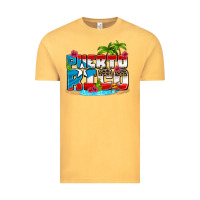 Vintage Mustard puerto rico and flowers with frog Vintage Tee - AdoDesignShop