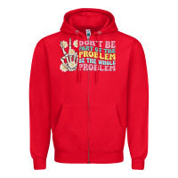 Red dont be part of the problem Zipper Hoodie - MaliasSmallBusiness