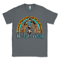 Charcoal Heather he has risen rainbow Classic Tee - AdoDesignShop