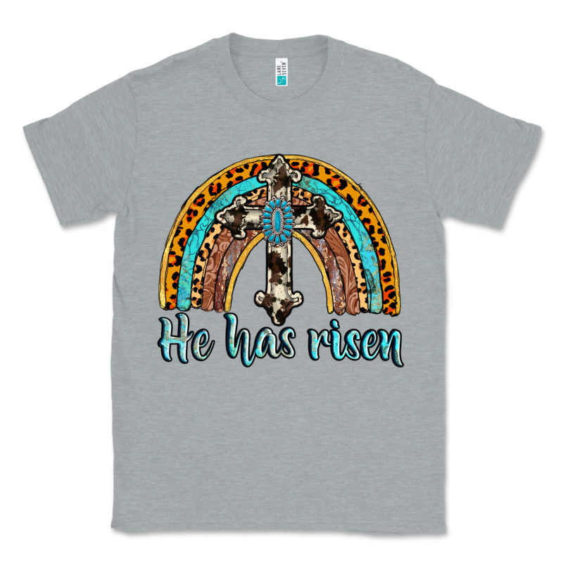He Has Risen Rainbow Classic Tee by AdoDesignShop | Teevron