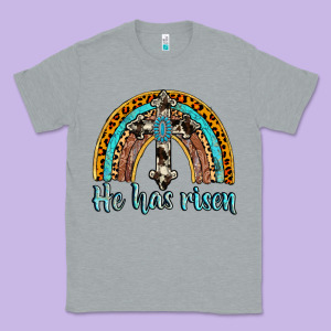 He Has Risen Rainbow Classic Tee Designed By Adodesignshop