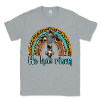 Heather Grey he has risen rainbow Classic Tee - AdoDesignShop