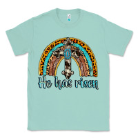 Seafoam he has risen rainbow Classic Tee - AdoDesignShop