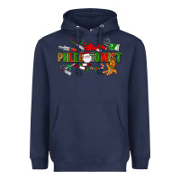Navy christmas phlebotomist Heavyweight Hoodie - LillyAllenDesigns