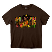 Chocolate Brown black is beautiful Heavy Core Tee - Zillion Design Studio