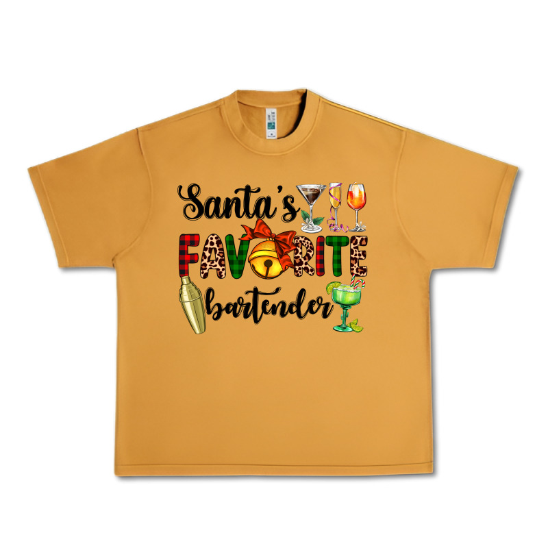 Santa's Favorite Bartender Urban Heavy Tee by AdoDesignShop | Teevron