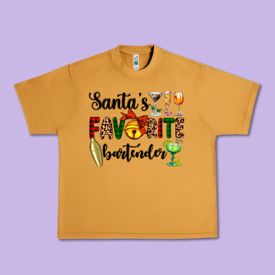Santa's Favorite Bartender Urban Heavy Tee Designed By Adodesignshop