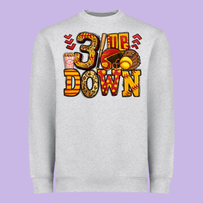 Three Up Three Down Softball Heavyweight Sweatshirt Designed By Jasminsmagicworld