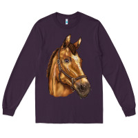 Plum horse Long Sleeve Tee - BarkalooDesign