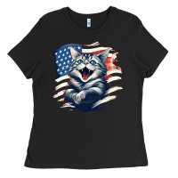 Black cat1 Ladies Tee - Unal Design