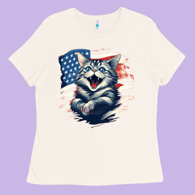 Cat1 Ladies Tee Designed By Unal Design