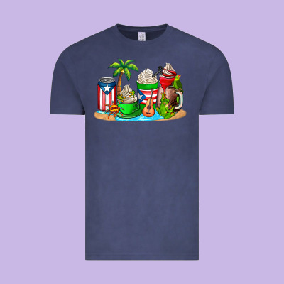 Puerto Rico Coffee Cups Vintage Tee Designed By Adodesignshop