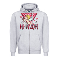 Heather Grey def in love Zipper Hoodie - MaliasSmallBusiness