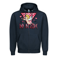 Navy def in love Zipper Hoodie - MaliasSmallBusiness