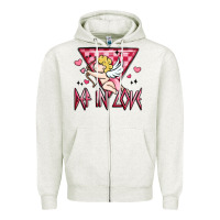 Oatmeal Heather def in love Zipper Hoodie - MaliasSmallBusiness