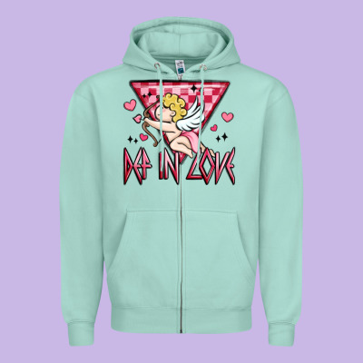 Def In Love Zipper Hoodie Designed By Maliassmallbusiness
