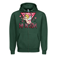 Sports Green def in love Zipper Hoodie - MaliasSmallBusiness