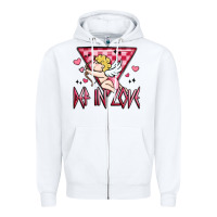 White def in love Zipper Hoodie - MaliasSmallBusiness