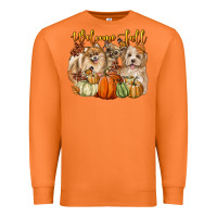 Carrot welcome fall with dogs Premium Sweatshirt - LillyAllenDesigns