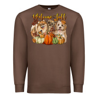 Chestnut welcome fall with dogs Premium Sweatshirt - LillyAllenDesigns