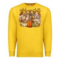 Lemon welcome fall with dogs Premium Sweatshirt - LillyAllenDesigns