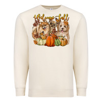 Sandshell welcome fall with dogs Premium Sweatshirt - LillyAllenDesigns