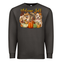 Smoke welcome fall with dogs Premium Sweatshirt - LillyAllenDesigns