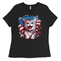Black cat2 Ladies Tee - Unal Design