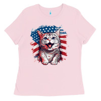 Bubblegum Pink cat2 Ladies Tee - Unal Design