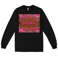 Black floral leopard mama tumbler Long Sleeve Tee - BarkalooDesign