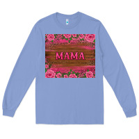 Colony Blue floral leopard mama tumbler Long Sleeve Tee - BarkalooDesign