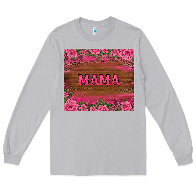 Floral Leopard Mama Tumbler Long Sleeve Tee by BarkalooDesign | Teevron