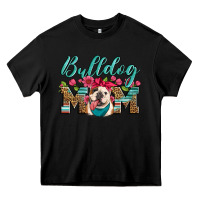 Black english bulldog mom Heavy Core Tee - Artiststas