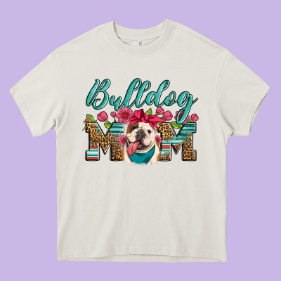 English Bulldog Mom Heavy Core Tee Designed By Artiststas