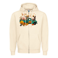 Sandshell fall farm animals truck nancy Zipper Hoodie - NancyCooperArtShop
