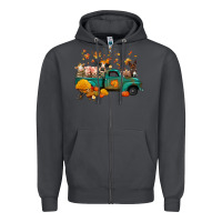 Smoke fall farm animals truck nancy Zipper Hoodie - NancyCooperArtShop