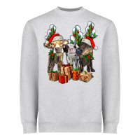 Heather Grey western christmas cows and cactuses Heavyweight Sweatshirt - AdoDesignShop