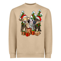 Mushroom western christmas cows and cactuses Heavyweight Sweatshirt - AdoDesignShop