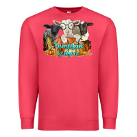 Cardinal pumpkin season with baby sheeps and goat Premium Sweatshirt - LillyAllenDesigns