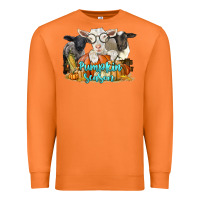 Carrot pumpkin season with baby sheeps and goat Premium Sweatshirt - LillyAllenDesigns