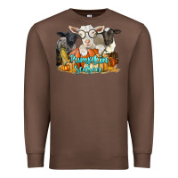 Pumpkin Season With Baby Sheeps And Goat Premium Sweatshirt | Teevron