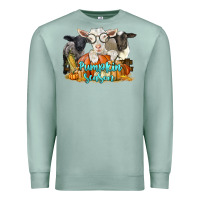 Seafoam pumpkin season with baby sheeps and goat Premium Sweatshirt - LillyAllenDesigns
